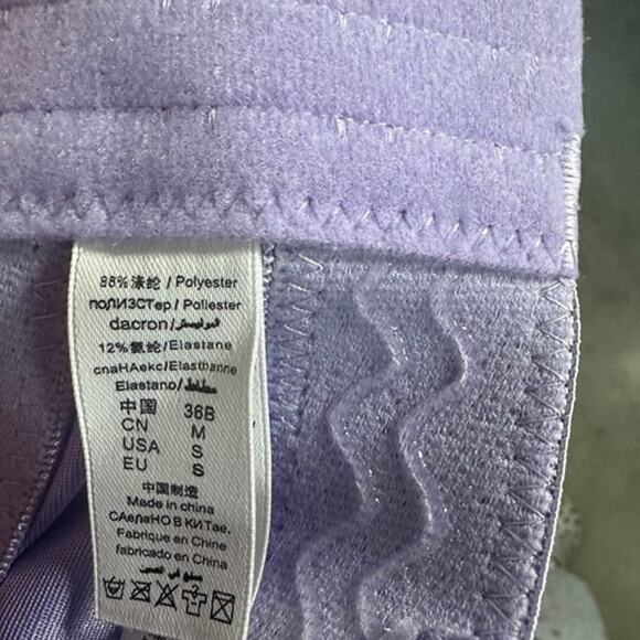 NWOT Purple Sparkly Rhinestone Bustier Crop Top Corset 36B (GORGEOUS!!) - Picture 10 of 12